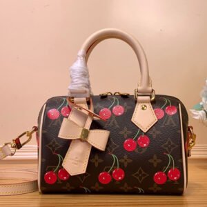 Top Original Order ✨ LV x TM Speedy Bandouli è re 20 Handbag m13094 Cherry
