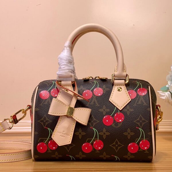 Top Original Order ✨ LV x TM Speedy Bandouli è re 20 Handbag m13094 Cherry