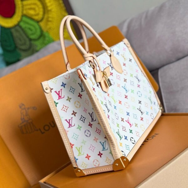 Lv x tm Vanity Chain Pouch Handbag M13662 White (Tri Color - Takashi Murakami) - Image 2