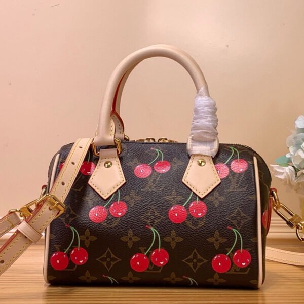 Top Original Order ✨ LV x TM Speedy Bandouli è re 20 Handbag m13094 Cherry - Image 6