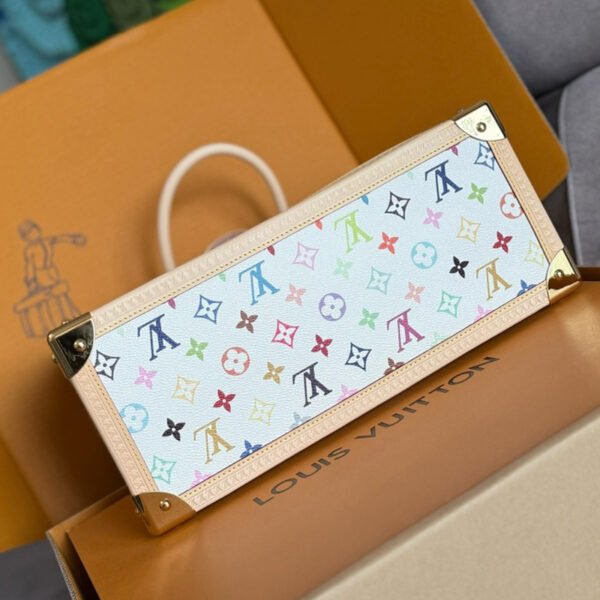 Lv x tm Vanity Chain Pouch Handbag M13662 White (Tri Color - Takashi Murakami) - Image 4