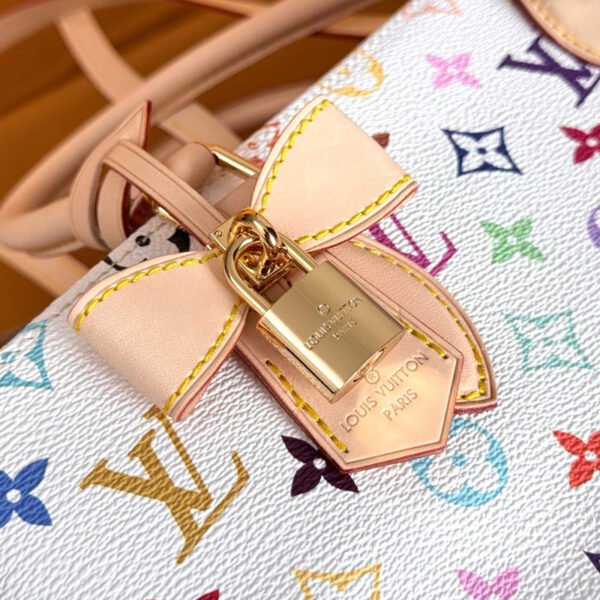 Lv x tm Vanity Chain Pouch Handbag M13662 White (Tri Color - Takashi Murakami) - Image 6